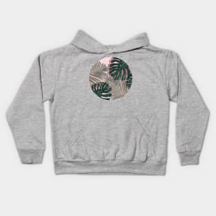 Monstera and Palm Leaves Kids Hoodie